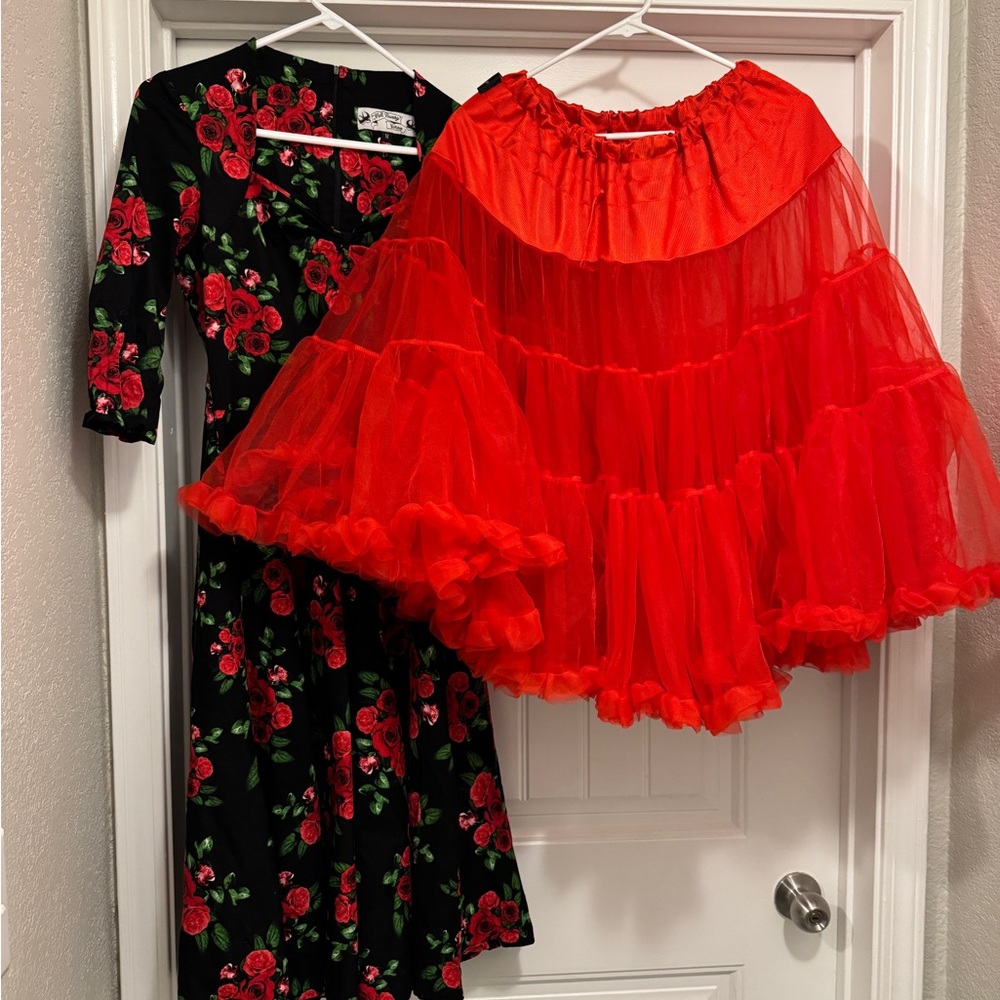 Love Red Tiered Bubble Mini Skirt